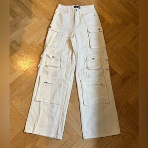White Cargo Pants